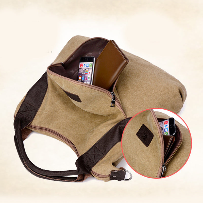 Women's Minimalist Retro Canvas Shoulder Crossbody Bag