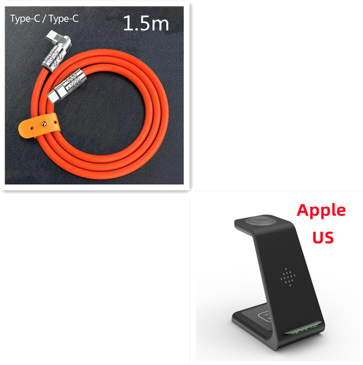 3-in-1 Wireless Charging Station Stand for Phones, Watch and Earbuds