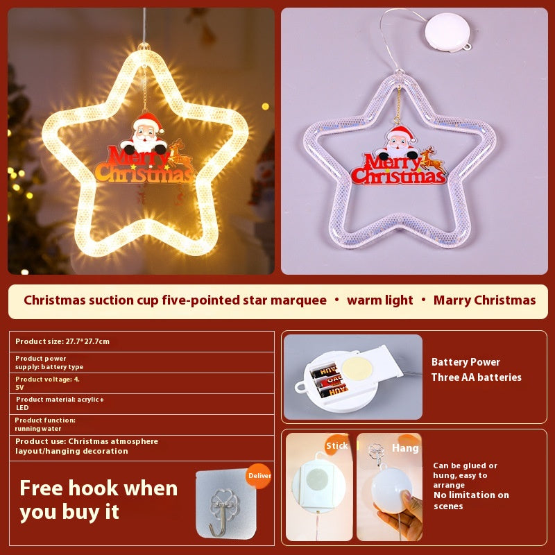 Christmas LED Hanging Pendant Lights with Battery Operation