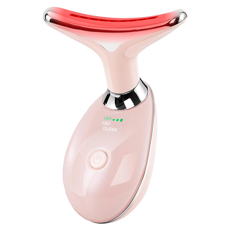 LED Neck and Face Massager Device with Colourful Light Modes