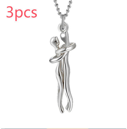 Love Hug Necklace For Couples, Simple Clavicle Chain Gift