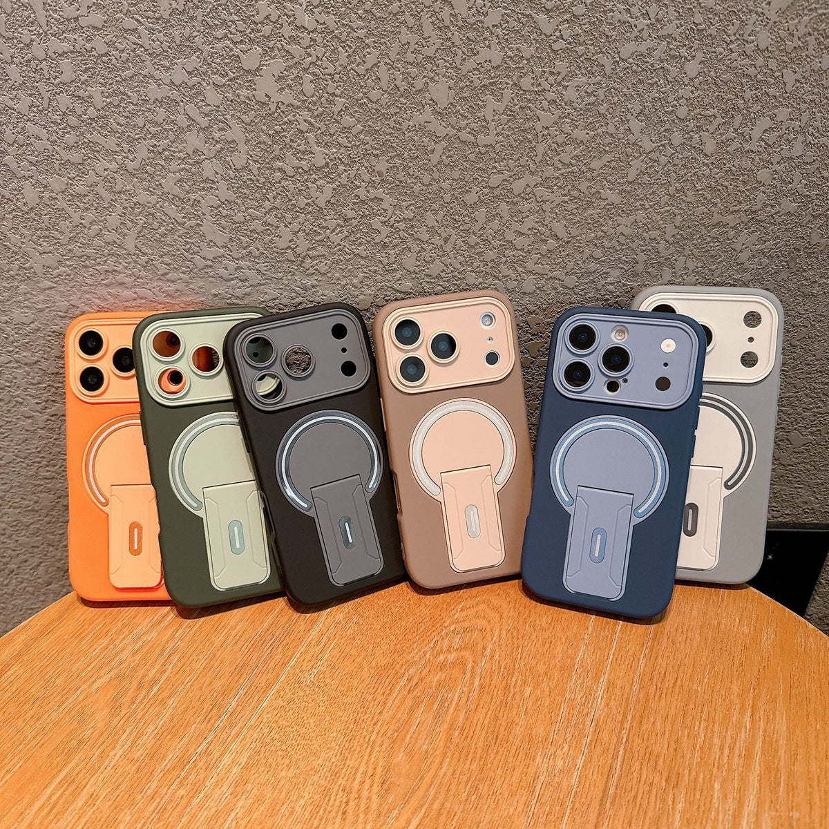 Skin-Feel Magnetic Folding Phone Stand Case With Instant Kickstand