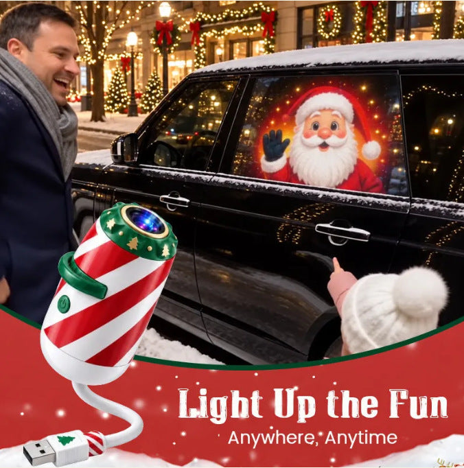 Merry Christmas Car Projector Light with Festive Patterns
