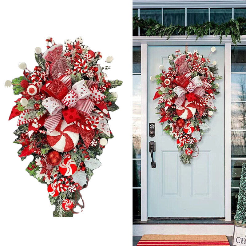 Christmas Upside Down Candy Wreath Garland Tree Ornament