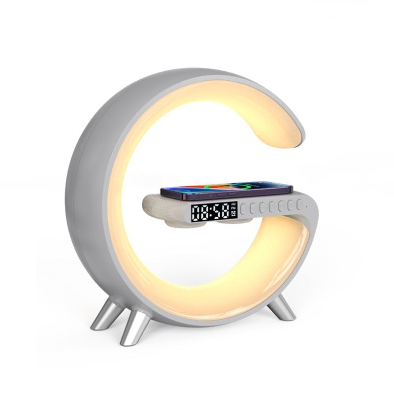 Smart G-Shaped LED Lamp With Bluetooth Speaker, Wireless Charger