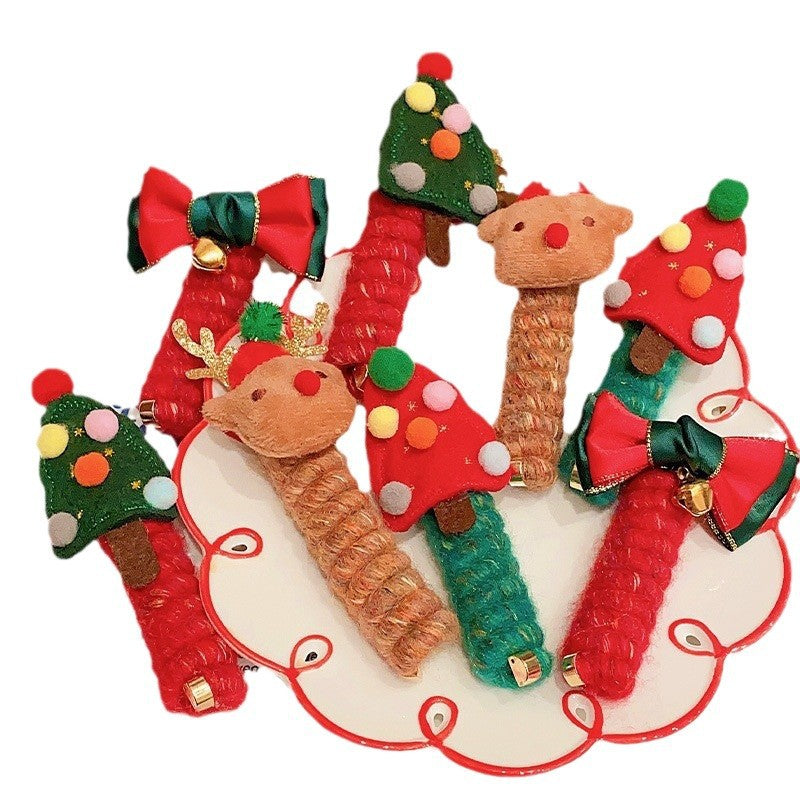 Girls Christmas Spiral Coil Hair Ties Telephone Wire Style