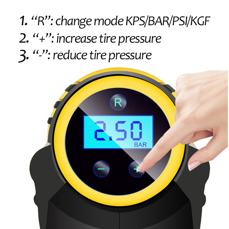 Automatic Portable Digital Car Tyre Air Compressor with LED