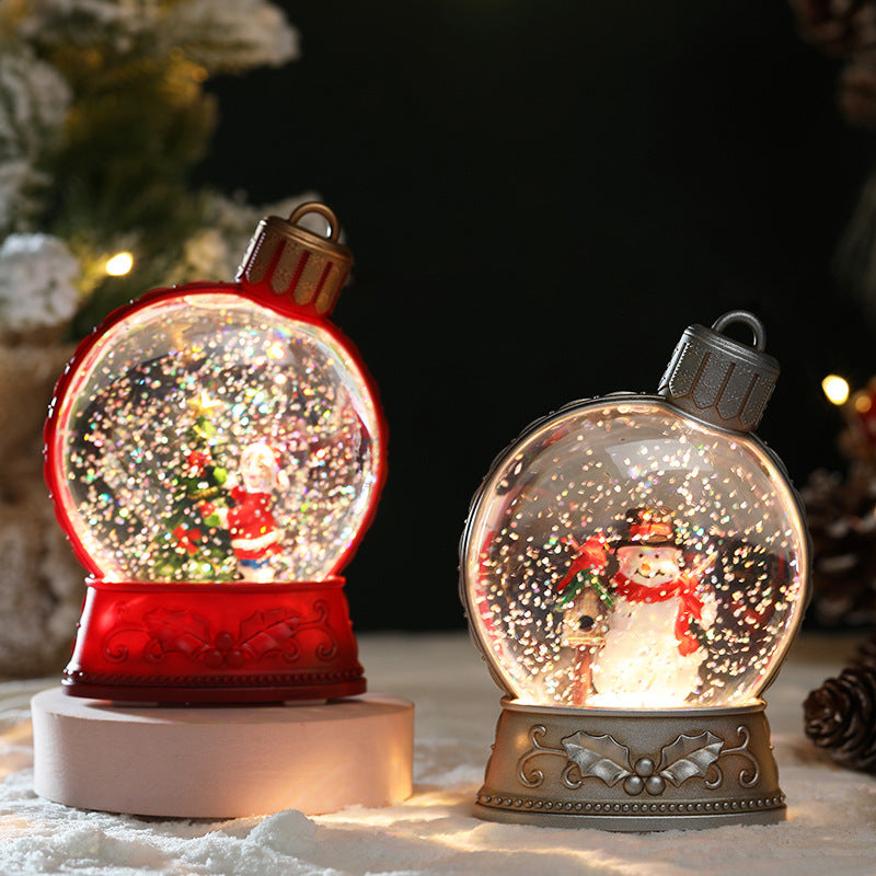 Luminous Flat LED Christmas Scene Decoration Santa Snowman Angel