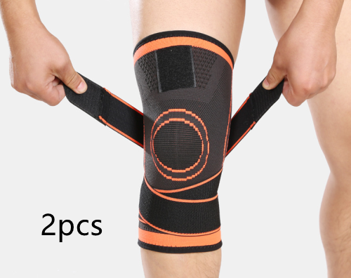 3D Weave Sports Knee Pad with Adhesive Support Strap