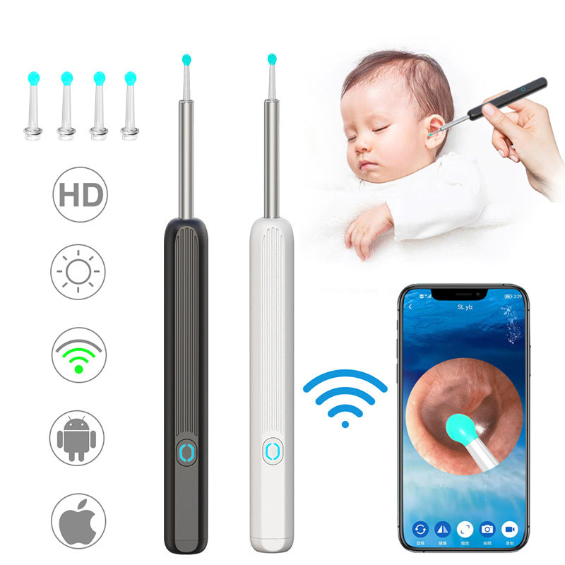 Wireless Ear Cleaner Otoscope With Camera And LED Light