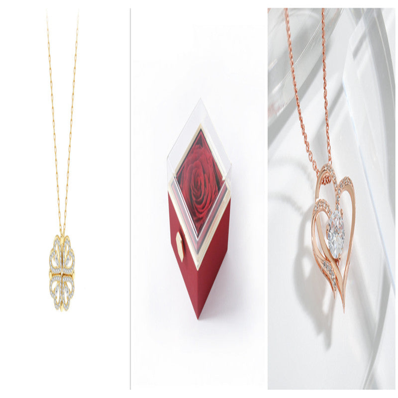 Detachable Four-Leaf Clover Necklace for Women, Multi-Wear Style