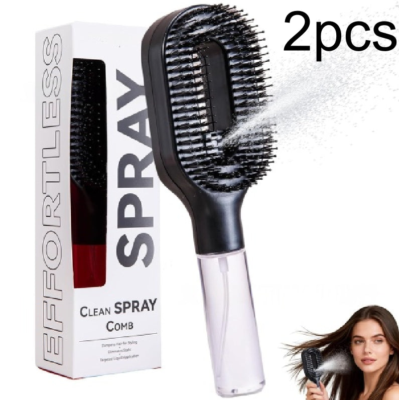 2-in-1 Detangling Hairbrush with Mist Spray Bottle
