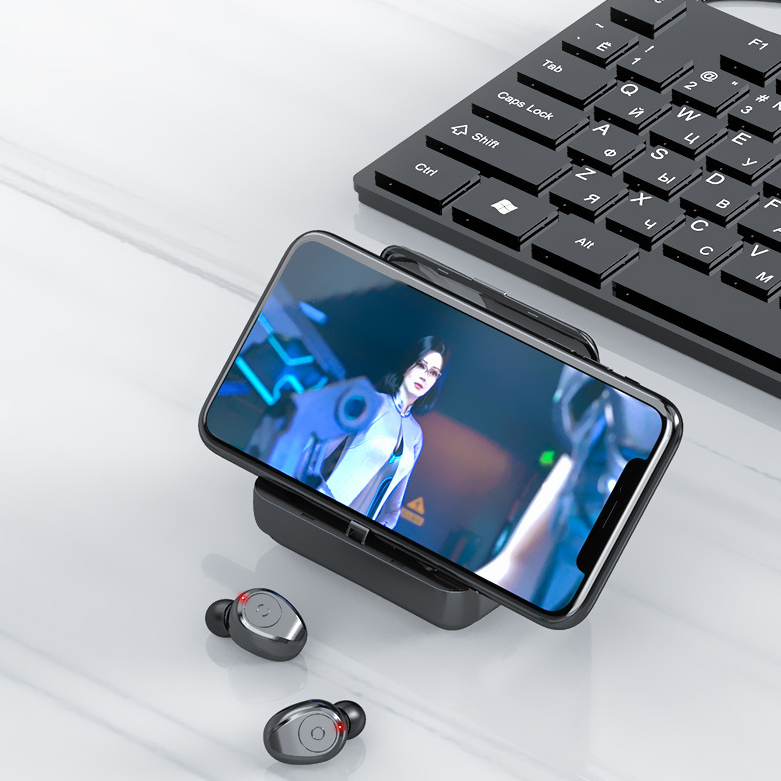 Multifunction Bluetooth Headset with Power Bank and Phone Stand