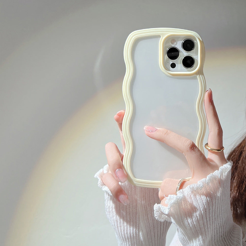 Wave Border Phone Case in Candy Colours with Full Protection