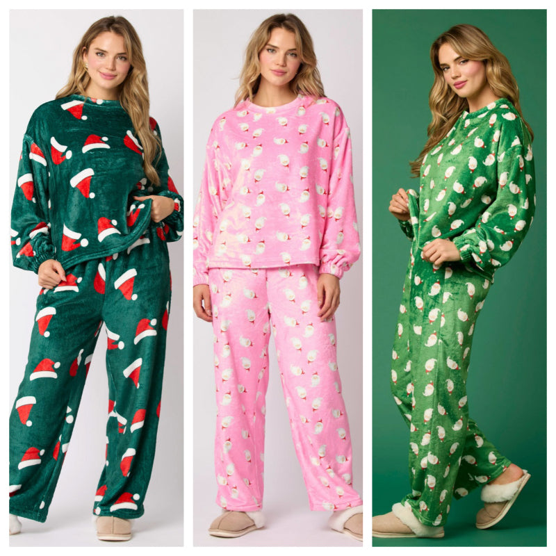 Women's Flannel Christmas Pajama Set 2 Piece Long Sleeve