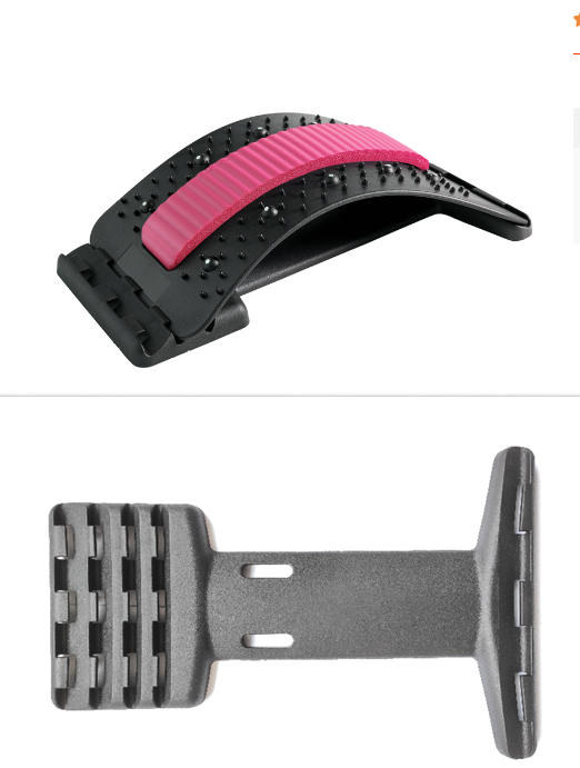Adjustable Back Stretcher with Massage Points for Waist and Neck