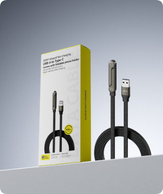 Foldable 2-in-1 Fast Charging Cable With Phone Stand Holder