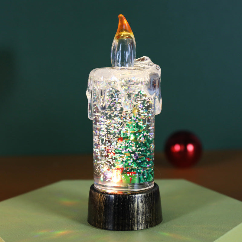 Christmas Candle Light Scene Decorations for Tables and Shelves