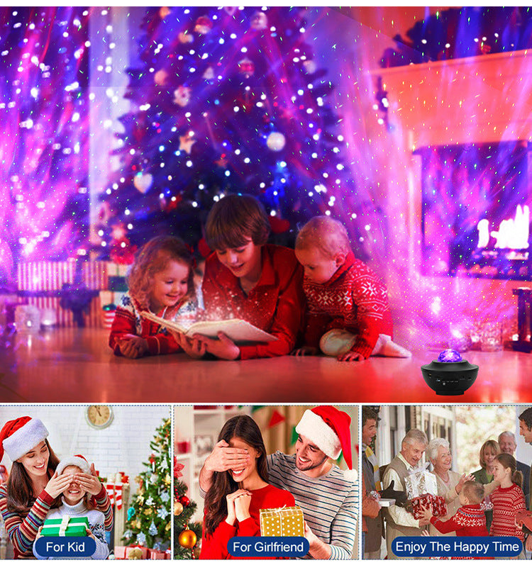 USB Music Player LED Night Light with Starry Sky Projection