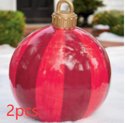 60cm Outdoor Inflatable Christmas Ornament Ball in PVC