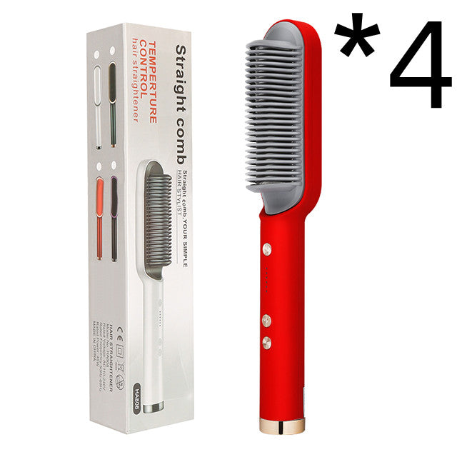 2 In 1 Hair Straightener Comb With Negative Ion And Curling