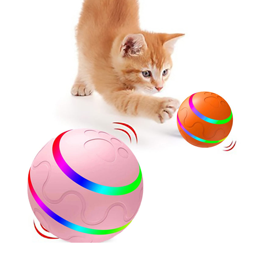 USB Rechargeable Smart Cat Ball Toy, Self-Rotating Interactive Play