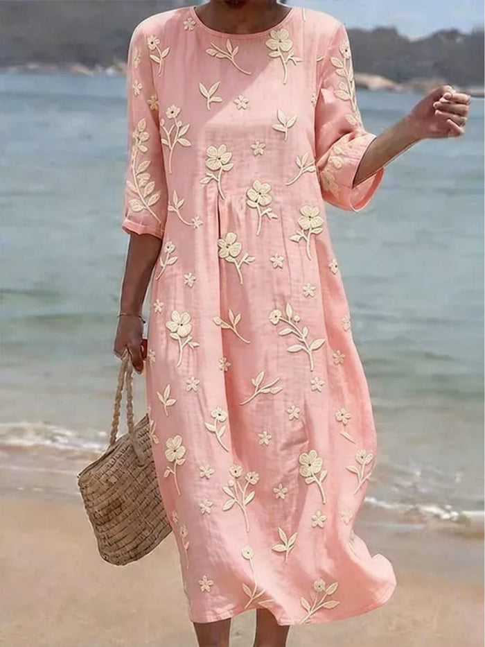 Vivian | Besticktes Kleid mit langen Ärmeln