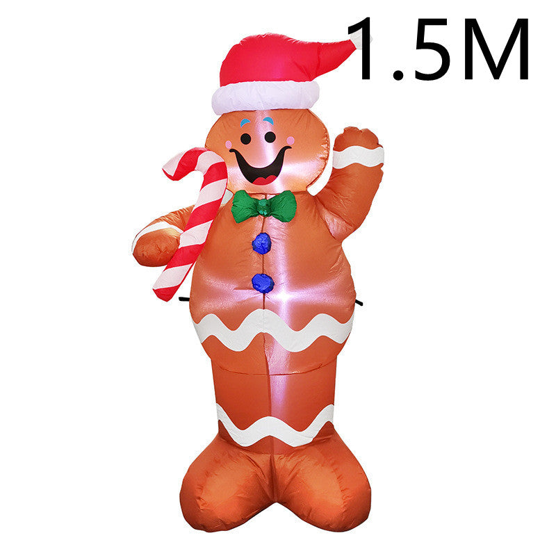 Outdoor Christmas LED Inflatable Santa Snowman Garden Decoration