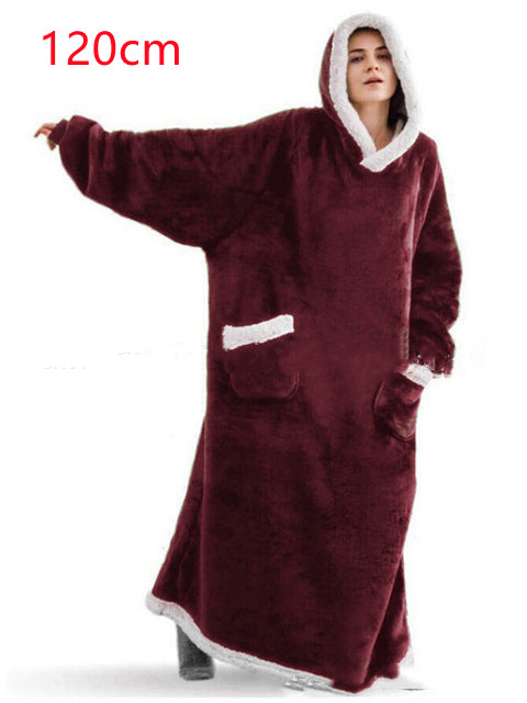 Oversized Wearable TV Hoodie Blanket, Warm Pullover