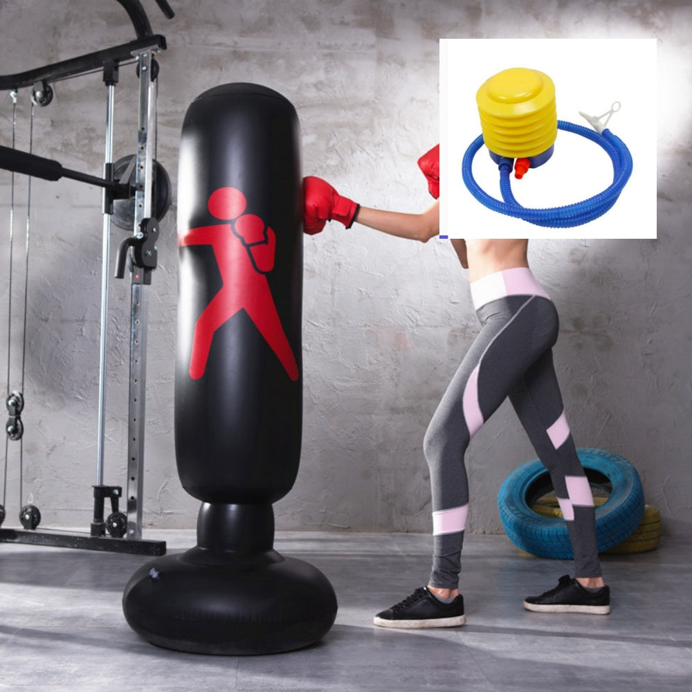 Inflatable Boxing Punching Column, Fitness Standing Sandbag with Vent