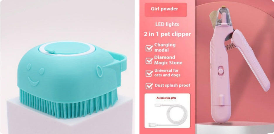 2-in-1 Pet Nail Clipper and Grinder with LED Light for Dogs and Cats