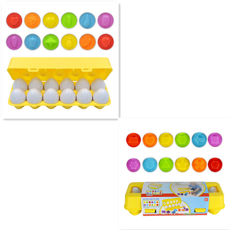Montessori Smart Egg Toy Set for Shape and Colour Matching