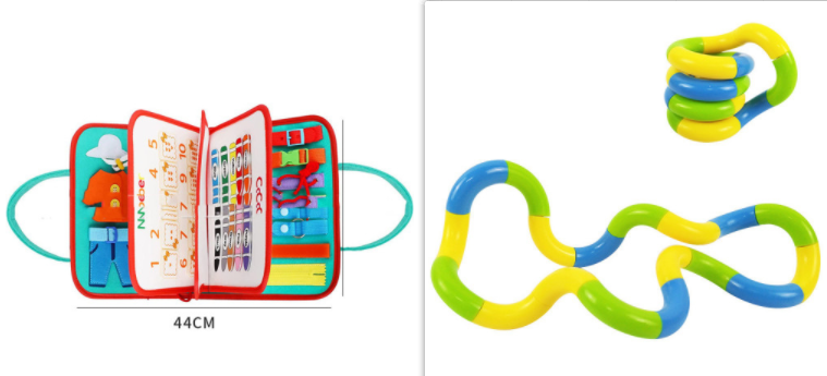 Felt Busy Book for Toddlers, Dressing and Buttoning Learning Board