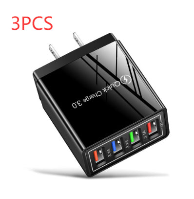 Quick Charge 3.0 USB Wall Charger with 4 Ports for Phones and Tablets