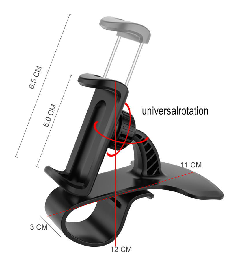 360 Degree Rotating Universal Car Phone Holder in Mysterious Black