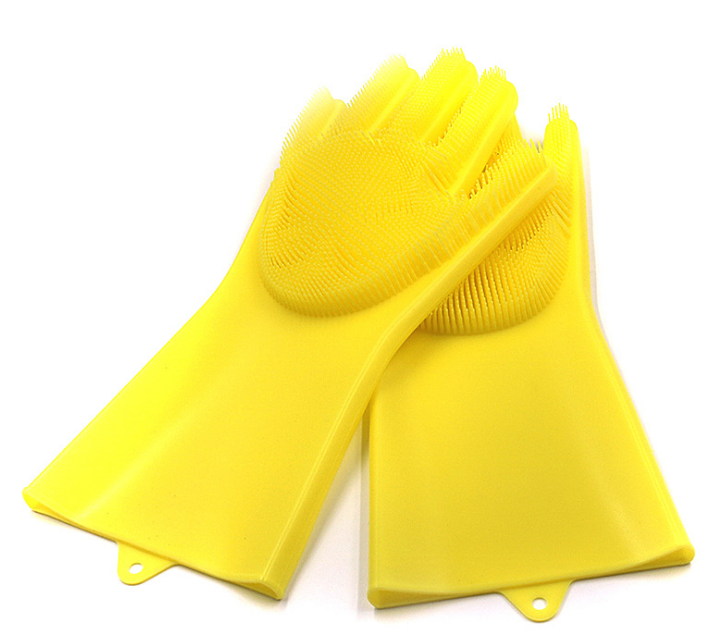 Silicone Heat-Resistant Scrubbing Gloves For Kitchen Cleaning