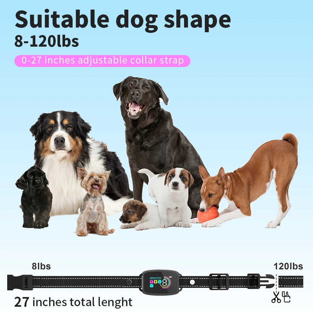 Rechargeable Anti-Barking Dog Collar, 4 Modes Smart Bark Control