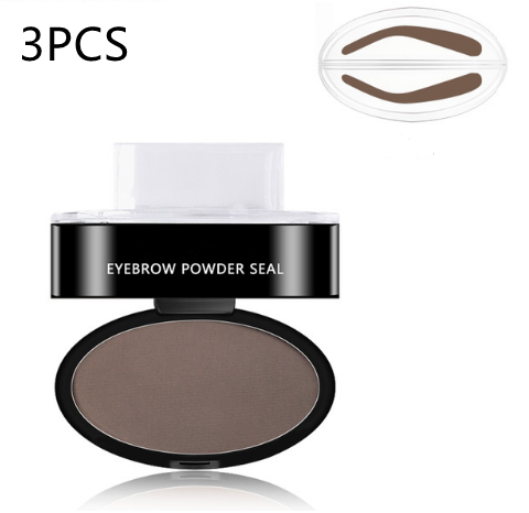 Eyebrow Stamp Kit With Stencils And Waterproof Brow Powder