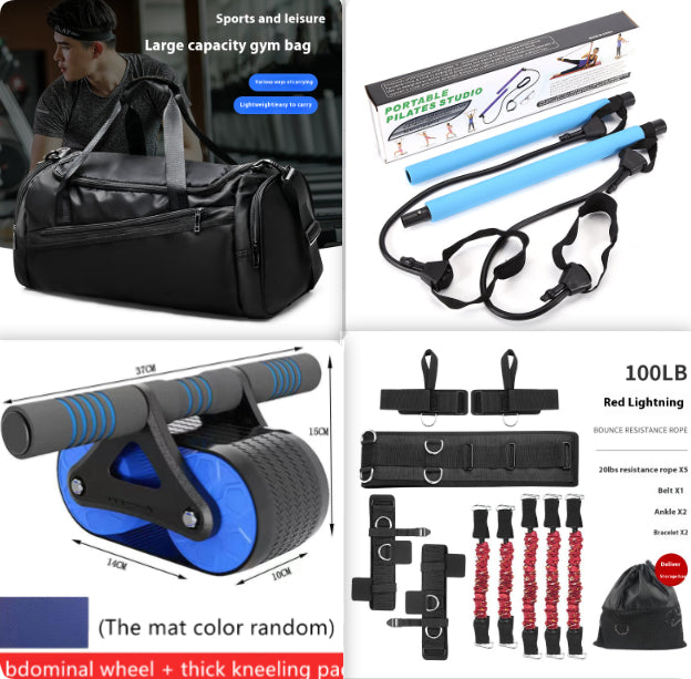 Double Wheel Ab Roller With Kneeling Pad For Home Workouts