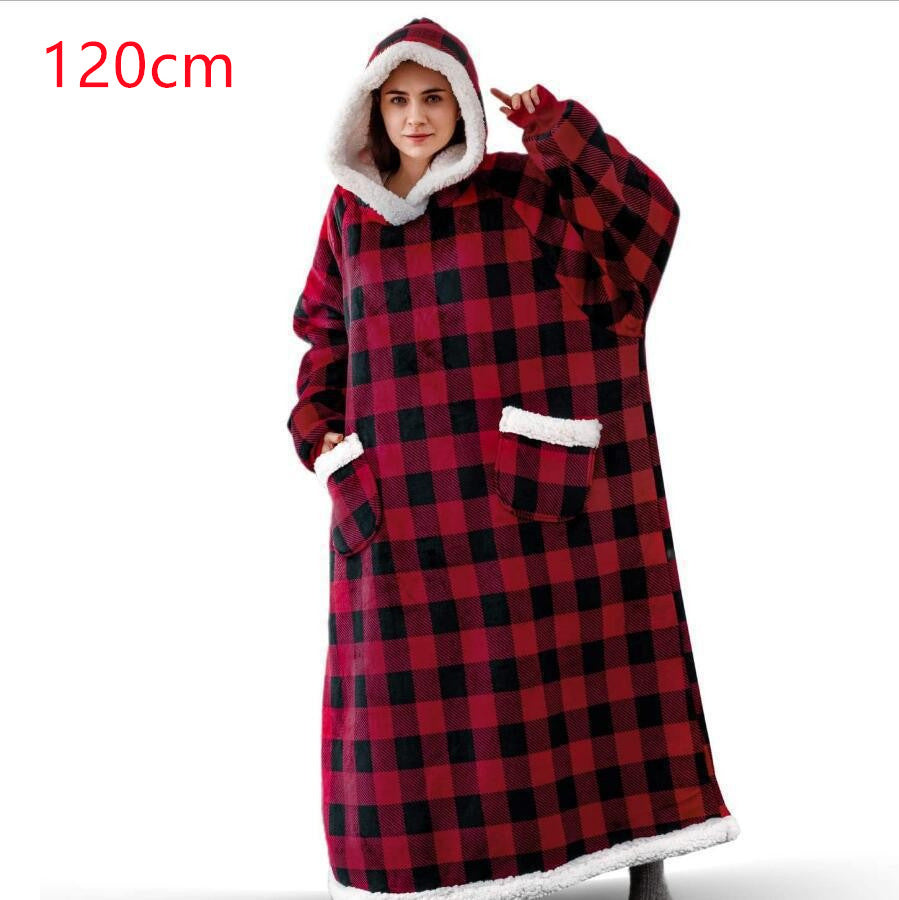 Oversized Wearable TV Hoodie Blanket, Warm Pullover