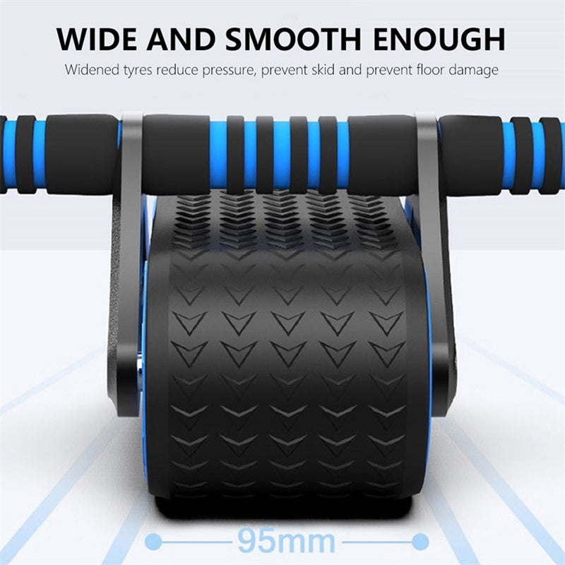 Double Wheel Ab Roller With Kneeling Pad For Home Workouts