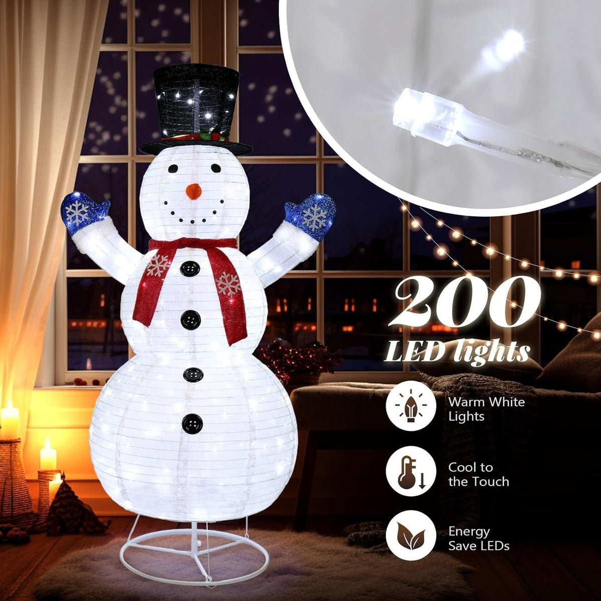 Outdoor Christmas LED Inflatable Santa Snowman Garden Decoration