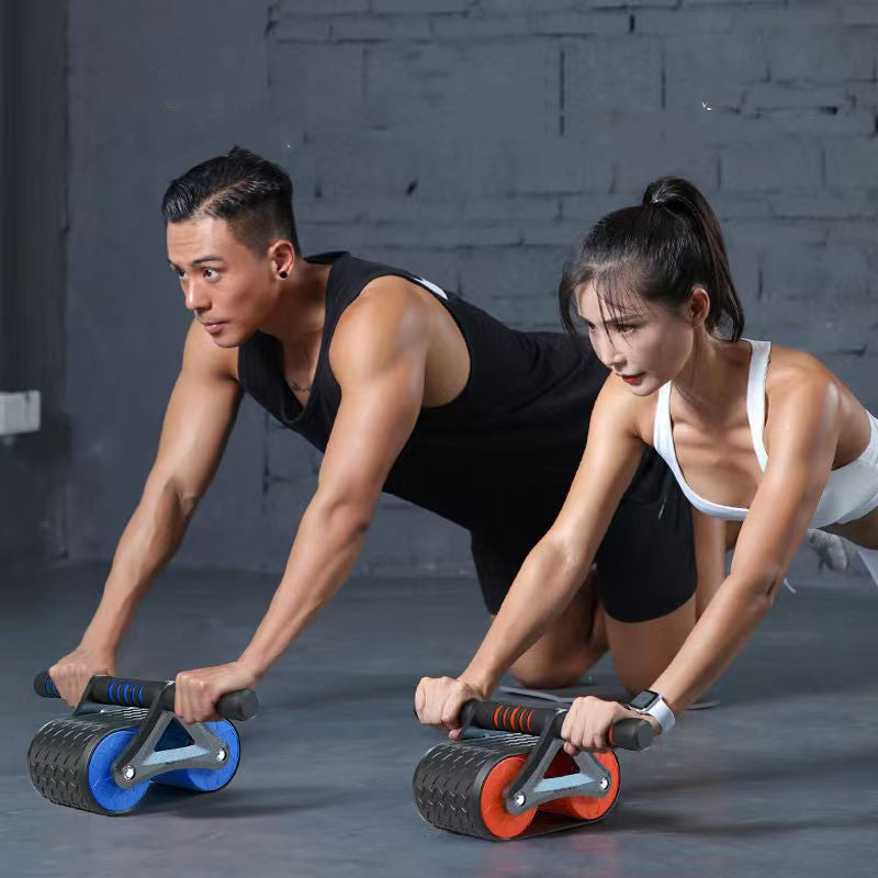 Double Wheel Ab Roller With Kneeling Pad For Home Workouts