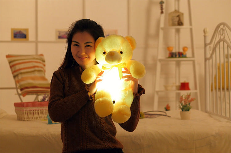 Light Up LED Teddy Bear Plush Toy with Colourful Glow