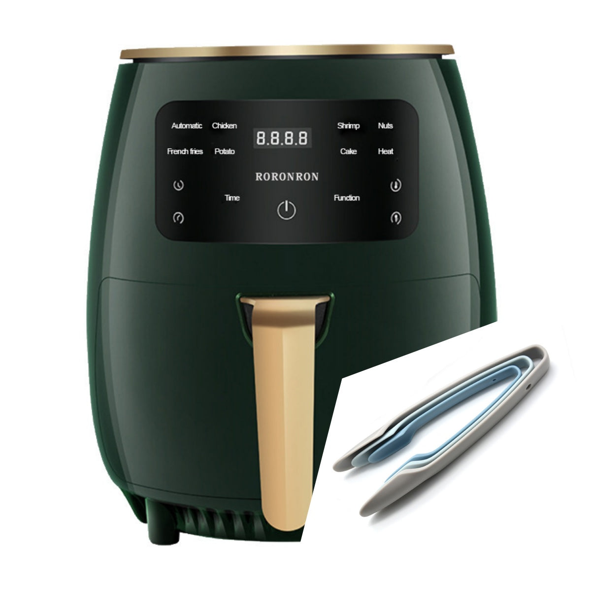 Smart Touch Air Fryer with 1400W Heating and Auto Power-Off