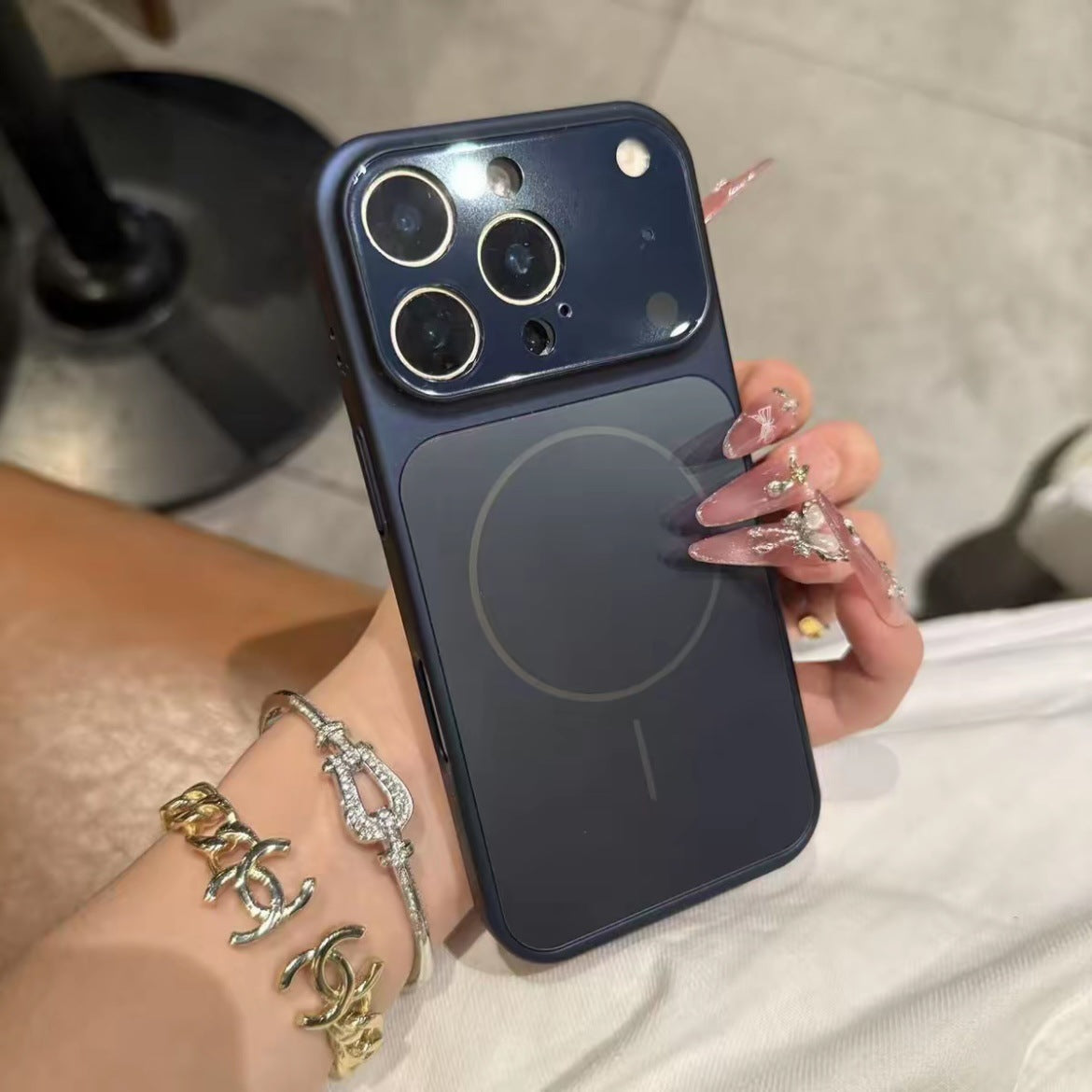 Magnetic Frosted Phone Case With All-Round Cover, Solid Colours