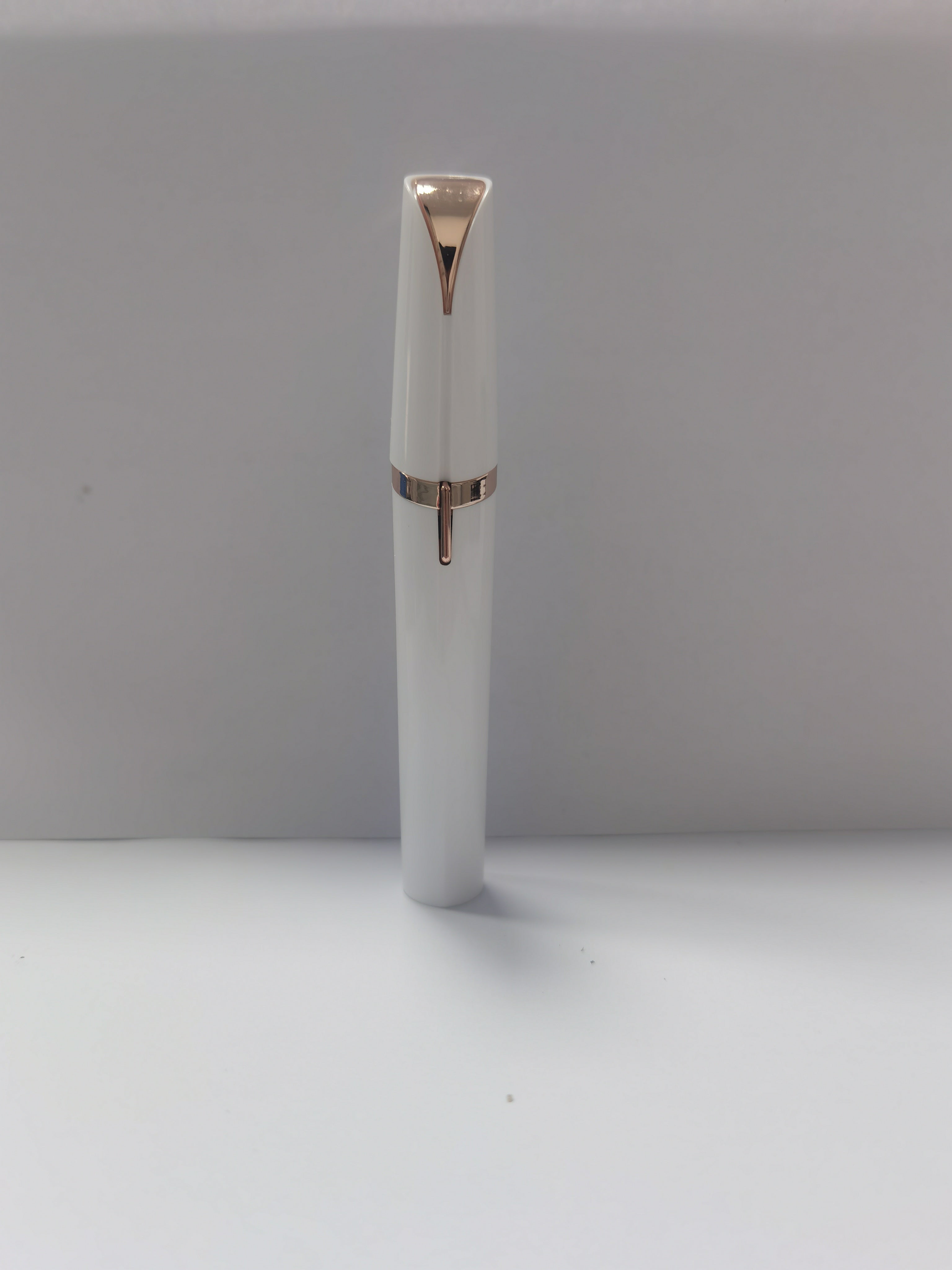Mini Electric Eyebrow Trimmer with LED Light and Gold-Plated Head
