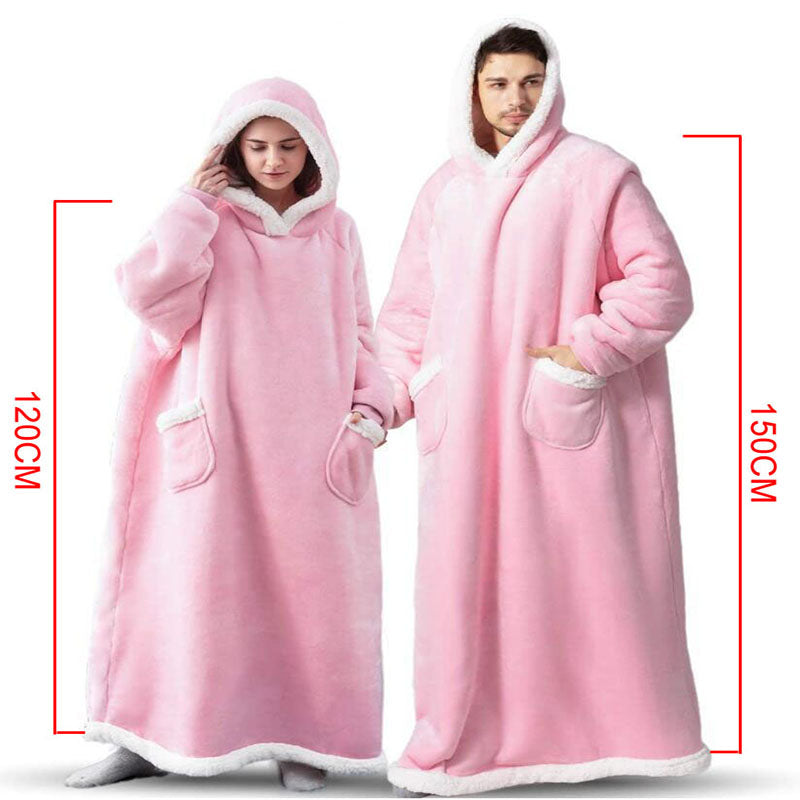 Oversized Wearable TV Hoodie Blanket, Warm Pullover