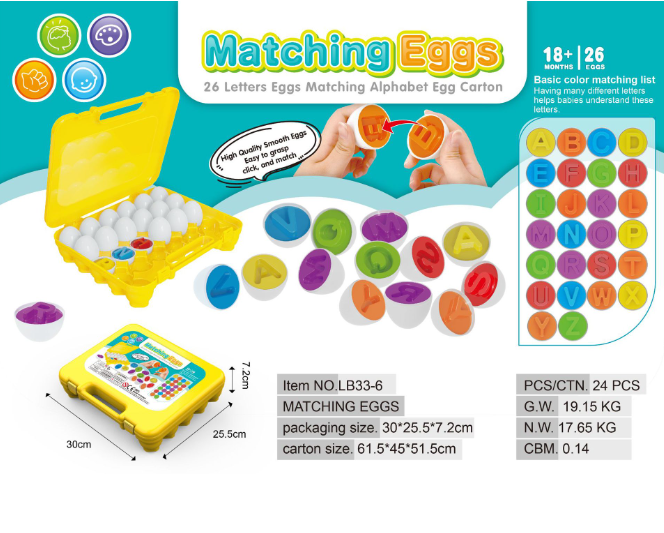 Montessori Smart Egg Toy Set for Shape and Colour Matching