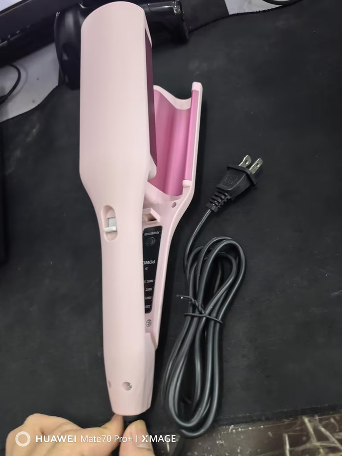 Tenacilla rizadora de ondas profundas de 32mm, 4 ajustes de temperatura
